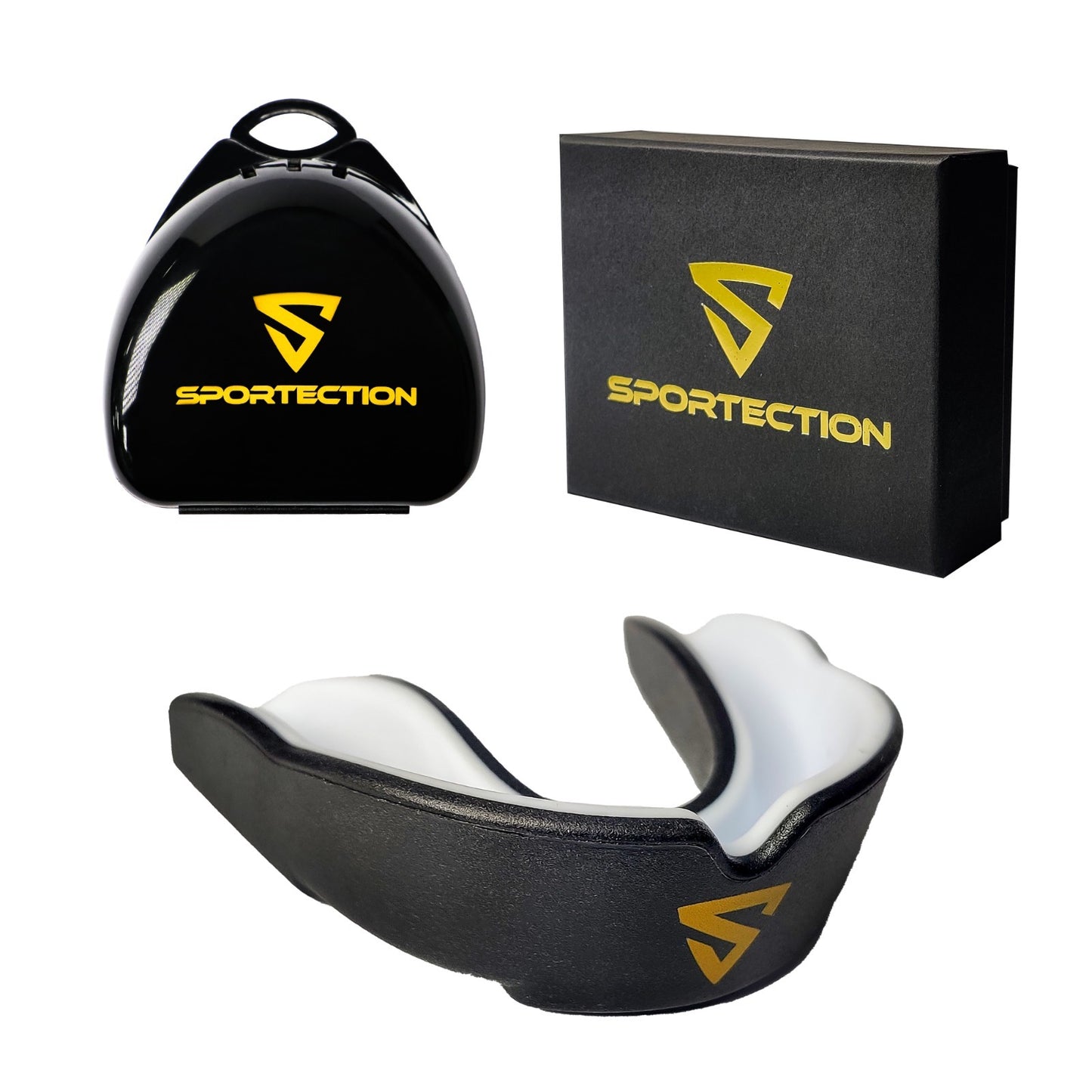 SPORTECTION™ Youth Mouth Guard with Case — Custom Fit for Young Athletes